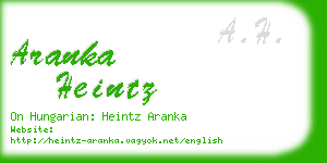 aranka heintz business card